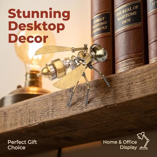 3D Metal Puzzle Mechanical Model Kit Steampunk Bee Insect 140+ Parts No Glue Build Premium Desktop Decor Christmas & Birthday Gift for Adults Hobbyists (Little Bee -B) - Image 2
