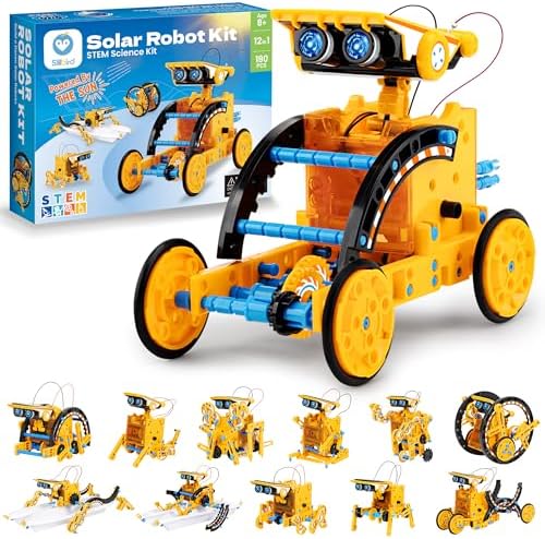 Sillbird Solar Robot Building Kit, 12-in-1 DIY STEM Gift for Boys Aged 8-13 by Sillbird