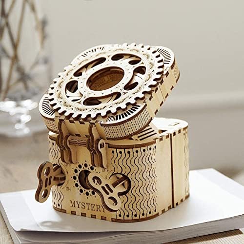 ROKR 3D Wooden Puzzles Mechanical Models - DIY Wooden Marble Run Kit &Treasure Box Gifts for Adults &Teens 14+ - Image 2
