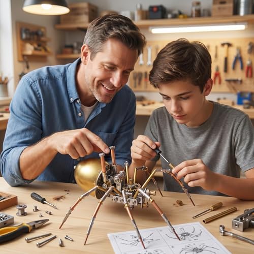 3D Metal Puzzles for Adults Teens-150+Pcs-Mechanical Spider Bee Insect Models-3 Hours to Build-Ideal for Birthday Gifts and Decorations (Mechanical Spider E) - Image 2