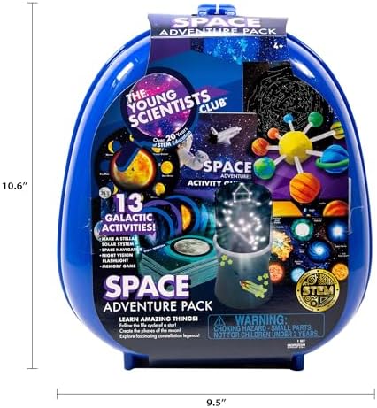 The Young Scientists Club Space Adventures Pack, STEM Kit, 13 Educational Activities, Includes Reusable Backpack, Space Navigator, DIY Constellations, Space Card Game & More, Multi (204755) - Image 3