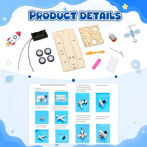 Soulchen 12 Pack Stem Craft Set for Kids DIY Wooden Glider Kits - Image 3