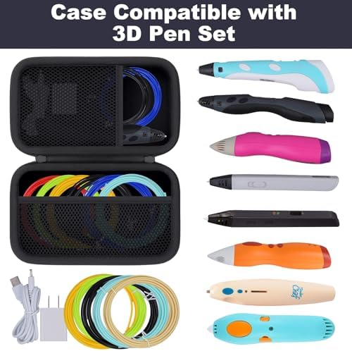 co2CREA Storage Case for 3D Printing Pen Set, Black Case - Image 2