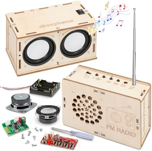 Stem Projects Toys for Boys age 8-12 12-14 Science Kit Building Own Bluetooth Speaker & FM Radio DIY Electronics Kit Science Experiments Kid 9-12 Boy Toys Birthday Gift 8 9 10 11 13 Year Old Teen Girl by choooheme