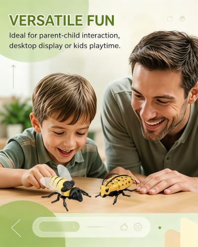 2-Pack Wind-Up Beetle Toy, Movable Head & Tail Bug(Bees+longhorn beetles) - Image 6