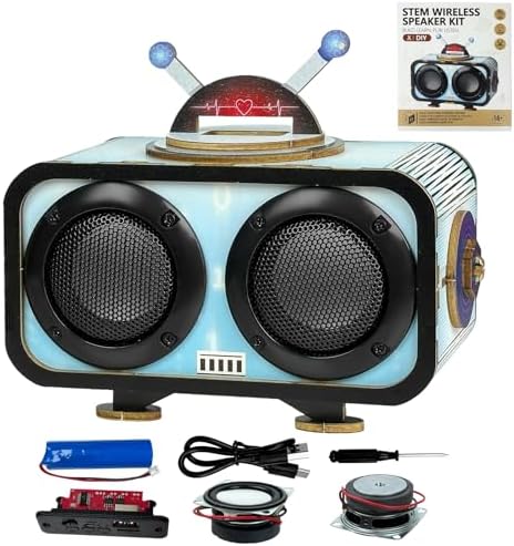 DIY Bluetooth Speaker Kit with RGB Lights, STEM Gift for Boys Ages 8-14 by Unknown
