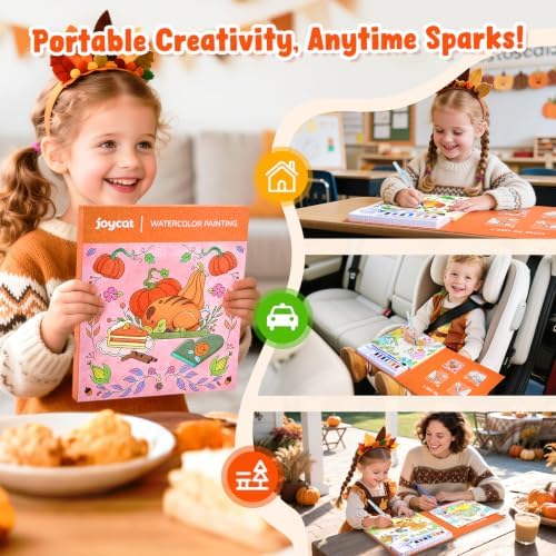 JoyCat Paint with Water Coloring Books for Toddlers (Thanksgiving) - Image 6