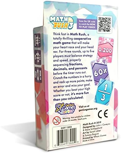 Math Rush 3: Fractions, Decimals & Percentages - A Cooperative Time-Based Math Flash Card Game for Kids, Students, and Families | Fun & Engaging STEM Game for Math Class or Family Game Night - Image 2