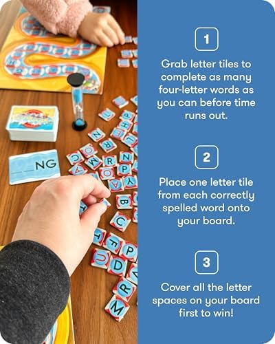 SimplyFun Letter Slide - Enhance Vocabulary and Language Skills with This Educational Game, Focused on Spelling, Consonants & Vowels, Fun for 2-4 Players, Ages 7 & Up - Image 4