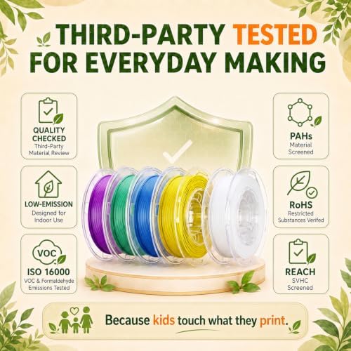 AOSEED PLA Filament Set 1.75mm (±0.02mm), 8-Pack, 200 g (0.44 lb) per Spool - Image 4