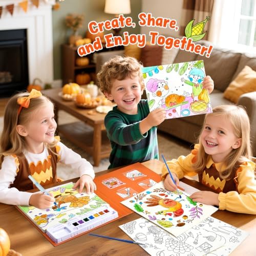 JoyCat Paint with Water Coloring Books for Toddlers (Thanksgiving) - Image 3
