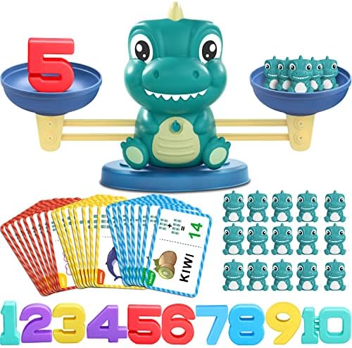 Kaodezhu Dinosaur Math Balance Toys, Montessori Toys for 3 Years Old Kids by Kaodezhu