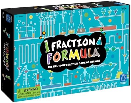 Educational Insights Fraction Formula - 3rd Grade Math Games for Kids 8-12, Fraction Tiles and Fractions Flash Cards, Learning Games and Math Manipulatives for Elementary School or Homeschool by EducationalInsights