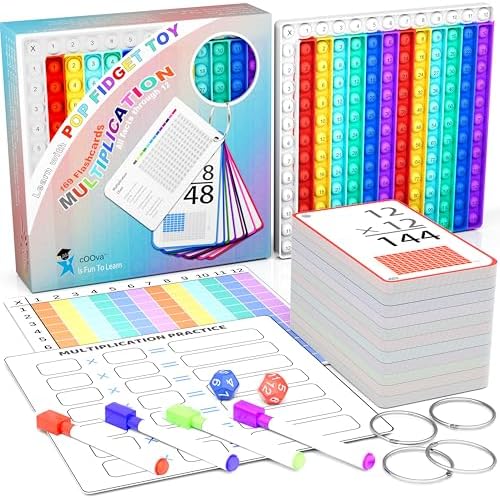 Multiplication Flash Cards 3rd Grade with Multiplication Chart - Times Table Flash Cards Math Game Multiplication flashcards 0-12 by COOVAINC