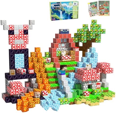Magnetic Blocks, 208PCS Toys Building Cube Birthday Gifts for Kids by SSAWER