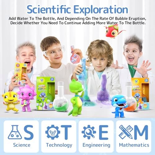 SWCANDY Kids Bath Potion, 6-Pack Fizzy Bath Bomb Science Toys, Ages 3+ - Image 4