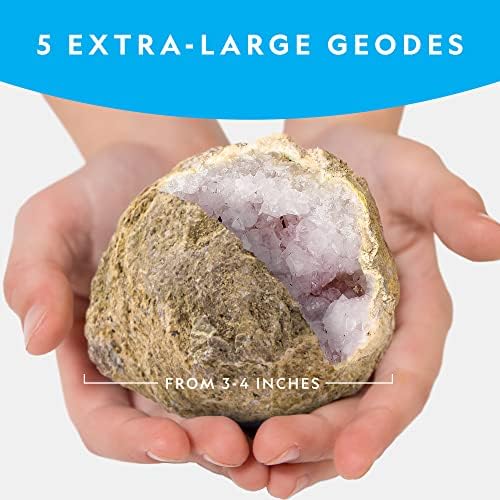 National Geographic Break Open 5 Jumbo Geodes Earth Science Kit for Kids - Image 3