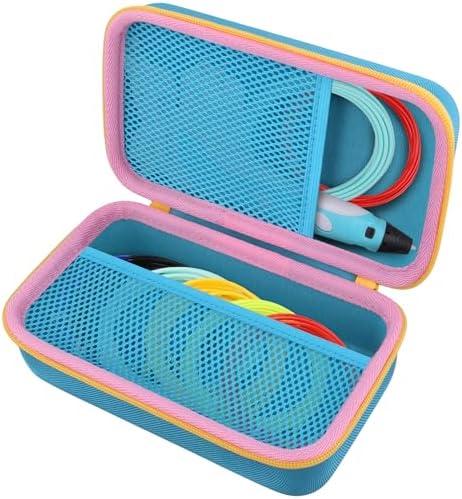 co2CREA Storage Case for 3D Printing Pen Set, Blue Case + Yellow Zipper by co2CREA