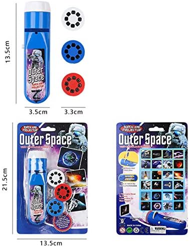 Georgie Porgy Slide Torch Projector Toys Flashlight for Kids Educational Solar System Planet Toys Science Set Wall Ceiling Tents Dino Night Lamp Gifts for Boys Girls (Outer Space + Dinosaur) - Image 4