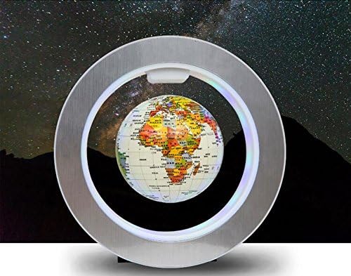 Levitation Floating Globe 4inch Rotating Magnetic Mysteriously Suspended In Air World Map Home Decoration Crafts Fashion Holiday Gifts (White) - Image 6