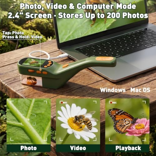 SEEKID Bug Catcher for Kids with 2.4" Screen (Dark Green) - Image 2