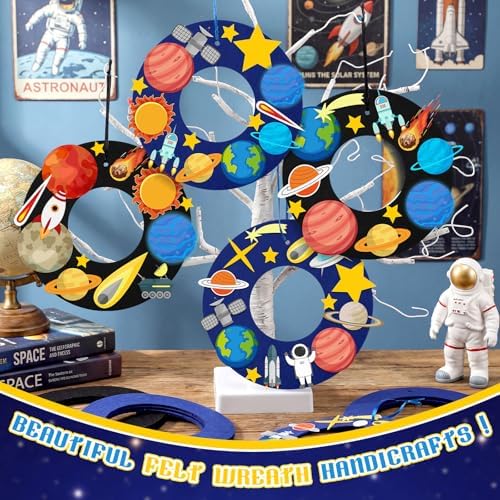Sureio 264 Pcs Space Wreath Craft Kits DIY Space Hanging Ornament Decor - Image 4