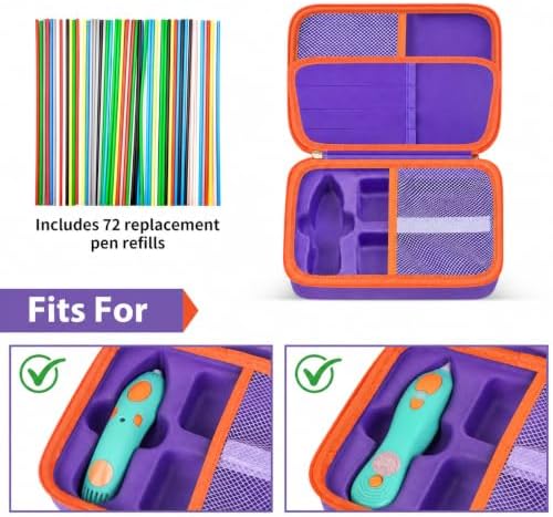casmilee 3D Pen Case with 72 Refills for 3Doodler Start+ 2023/2024 - Image 2