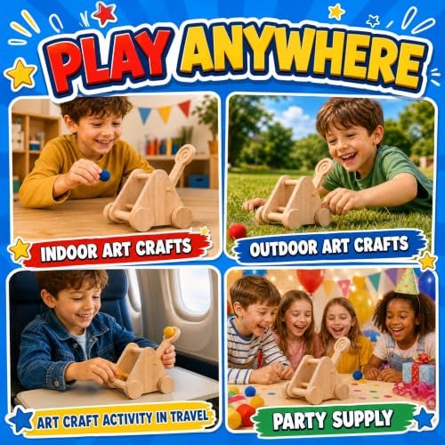 Wooden Catapult Crafts Kits for Kids Age 5-12, Painting and Building DIY - Image 6