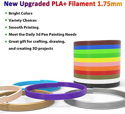 3D Pen Filament 160 Feet, 16 Colors, Each Color 10 Feet, 250 Stencils eBooks - 3D Printer Pen Refill PLA 1.75mm, Compatible with MYNT3D, SCRIB3D, PIKA3D Super and Pro Pen - Image 3