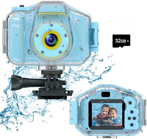 DEKER Kids Waterproof Camera, Underwater HD Digital Camcorder, Blue by DEKER