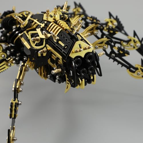 3D Metal Assembly Model Set Mechanical Spider Model Kit for Adults, 800pcs Brain Teaser STEM Kit for Kids, DIY Hobbies for Men Women - Creative DIY Gift for Adults & Teens (Black Gold) - Image 4