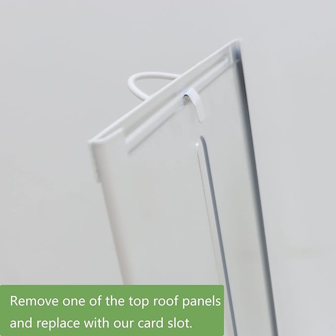 PIAOLGYI Acrylic Card Slot Panel for Mini IKEA Socker Greenhouse Cabinet