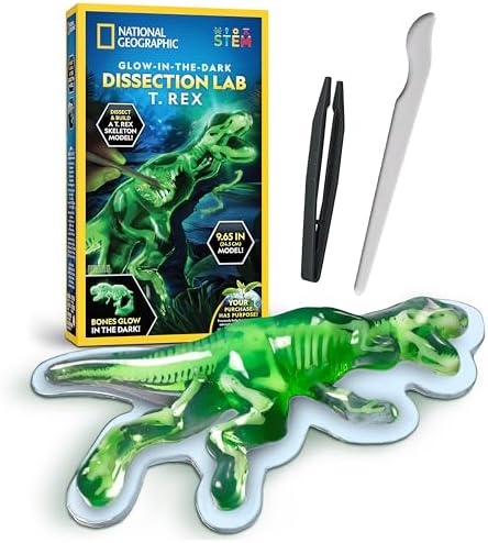National Geographic Glow-in-the-Dark T. Rex Dissection Lab Kit for Kids by BlueMarbleToys