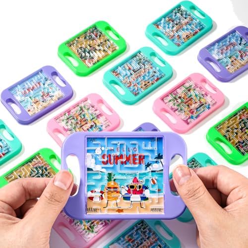 JellyArch 36 Pcs Mini Maze Puzzle Bulk for Kids Maze Cubes, Summer by JellyArch
