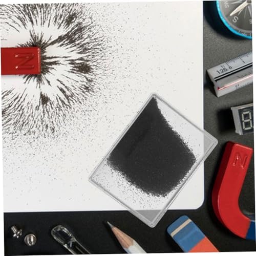 Totority Portable Physics Teaching Instrument 2 Boxes Iron Powder Iron Fillings for Science Experiments Magnetic Particle Display Simplify Electromagnetism Concepts - Image 4