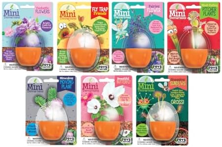 Toys By Nature Mini Terrarium 7 Variations Bundle, 100% USA Made Complete Starter Kit with Different Plants, Low Maintenance and Fun Plant Terrariums Just Add Water to Grow by ToysByNature
