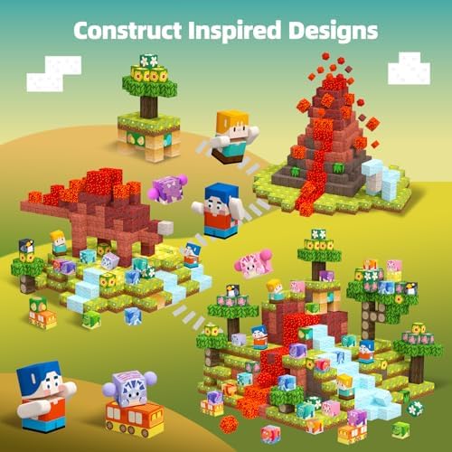 GobiDex 240PCS Magnetic Blocks Set, Dinosaur STEM Educational Toy - Image 2