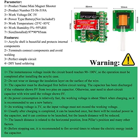 Soldering Practice Kit Projects DIY Toys Electric Magnetic Transmitter Educational Electronics Kit Mini DIY Shooting Game Fun Soldering Project - Image 3