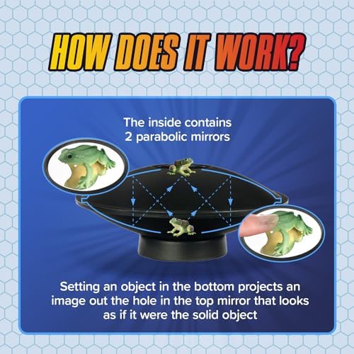 Toysmith 3-D Mirascope Hologram Image Maker STEM Toy, Black, 6 inches - Image 3