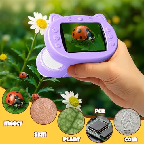 Handheld Digital Mini Microscope for Kids: 1000X 4K 2.4" Microscopes Toys - Image 7