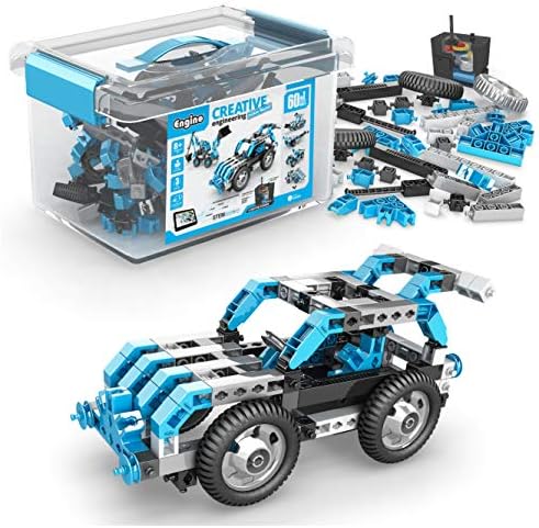 Engino Creative Engineering Kit, 60 Motorized Models for Kids 8+, Bulding Toys, STEM Projects for Young Inventors, Construction Toys, Models Powered by Motor, Gift for Boys & Girls by Engino