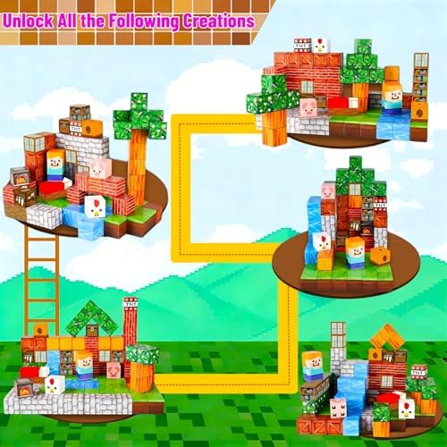 100PCS Magnetic Blocks Cubes Building Toys Set for Kids Ages 3-10 - Image 3