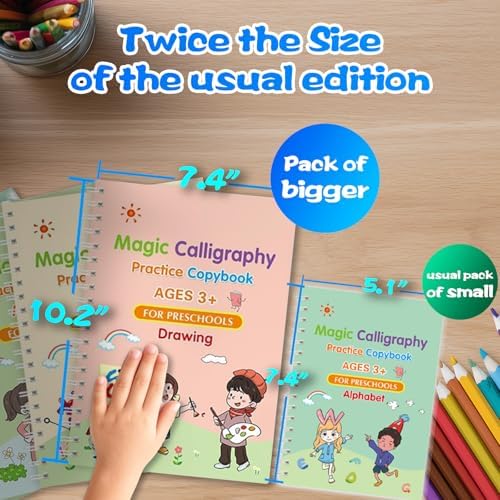 Magic Grooved Writing Practice for Kids - English, Big, 4 PCS - Image 2