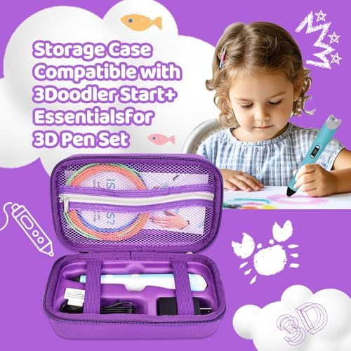 Hard Case Compatible with SCRIB3D P1/Advanced Printing 3D Pen, Purple - Image 5