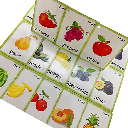 Set of Fruits Flash Cards for Toddlers(21 pc) | Kids Learning Flashcard & Montessori Pocket Cards Toys | Perfect for Pre-K Decor Background Wall Stickers, Teacher/Autism Therapists Tools - Image 5