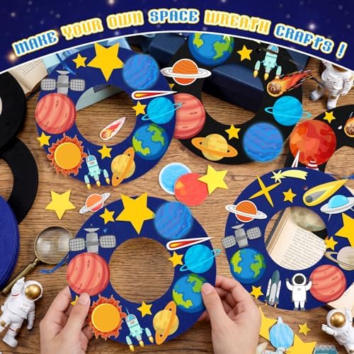 Sureio 264 Pcs Space Wreath Craft Kits DIY Space Hanging Ornament Decor - Image 2