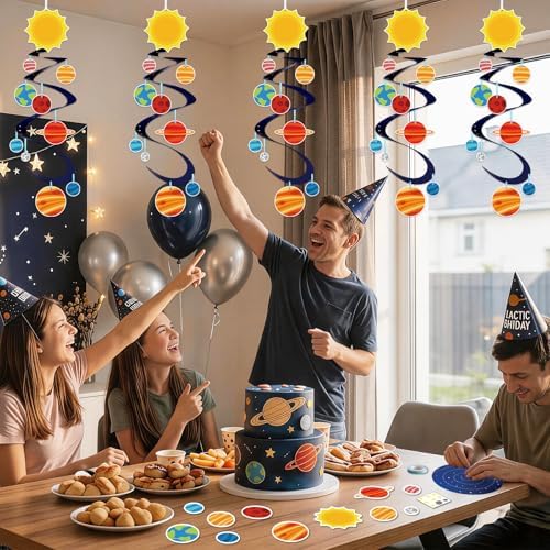 24 Sets Space Craft Kits DIY Solar System Hanging Decoration Make Your Own Outer Space Paper Crafts Ornament Galaxy Planet Star Stickers Games for Home School Classroom Activities Party Favor Gift - Image 6