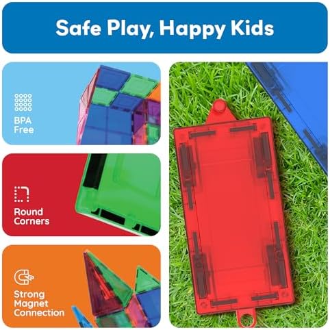 PicassoTiles Magnetic Vehicle Set, STEM Car Building Toy for Kids Ages 3+ - Image 5