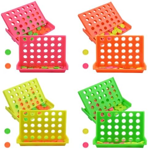 Mini 4 in a Row Game, Pack of 8 Pack Birthday Party Favors for Kids Age 4-12, Mini Connect 4 Bulk for Goodie Bags Classroom Rewards Pinata Fillers & Birthday Return Gifts by Unknown