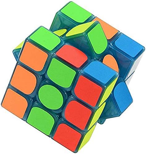 3x3 Blue Fluorescent Speed Cube Glow in Dark Magic Speed Cube 3-D Brain Teasers IQ Puzzles for Kids and Adults (3x3 Blue Fluorescent) - Image 4